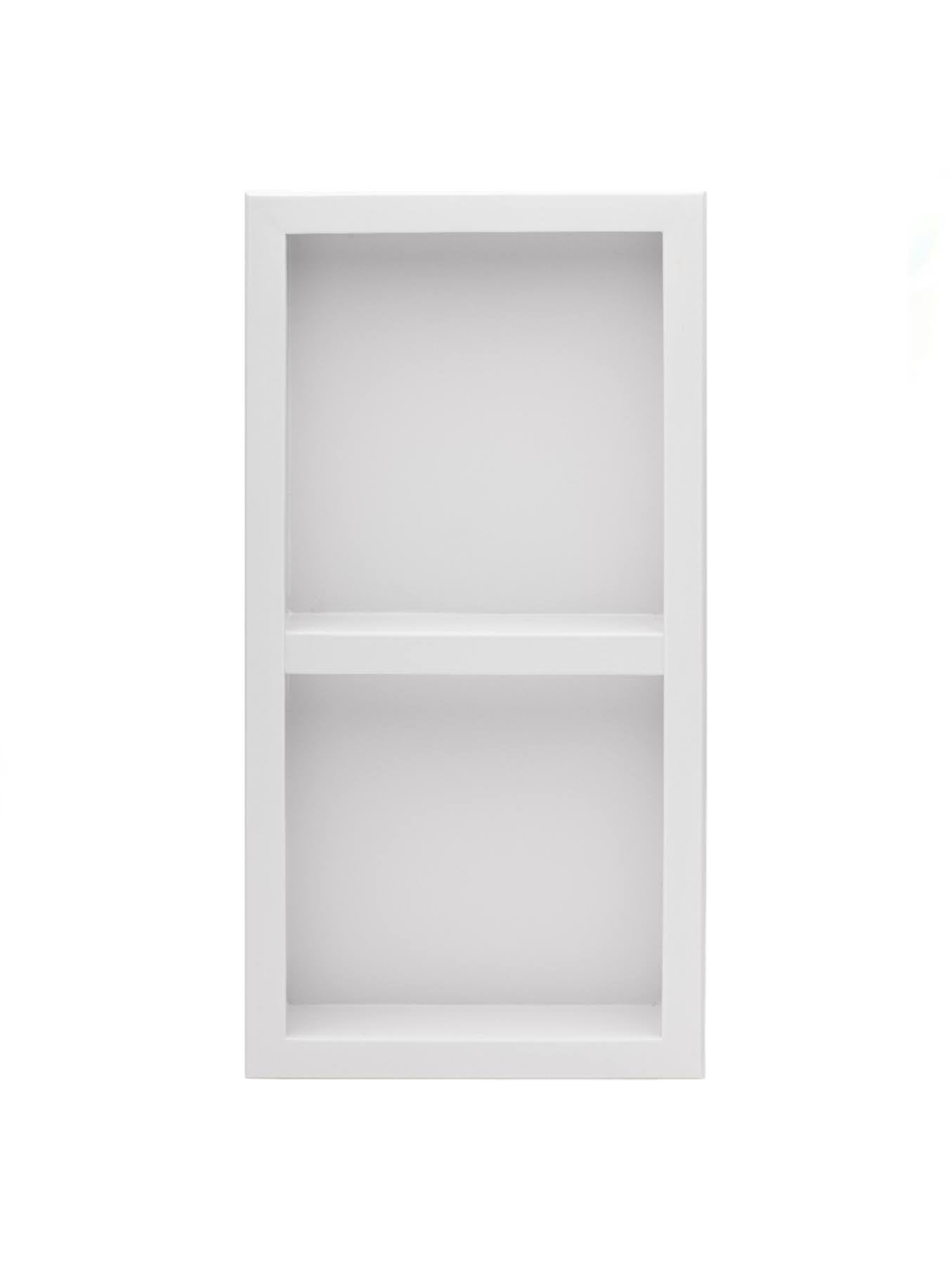 white shower niche